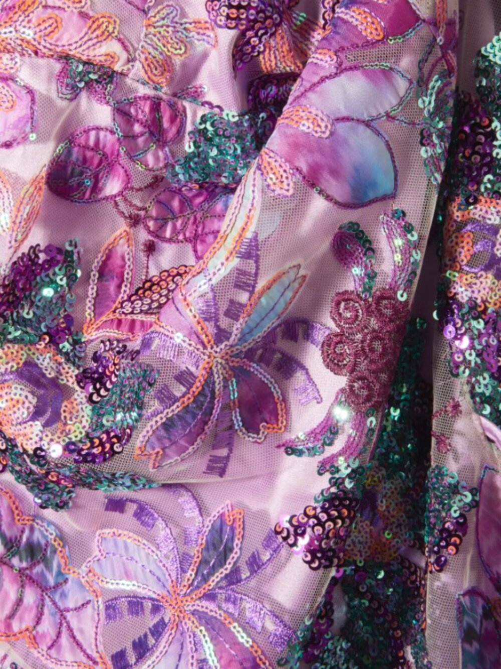 Boston Proper Sequin Floral Midi Dress - Picture 2 of 2